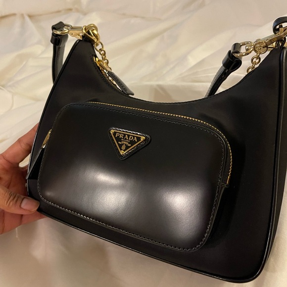 PRADA 2023 Re-Nylon and Brushed Leather Mini-Bag - Picture 14 of 15